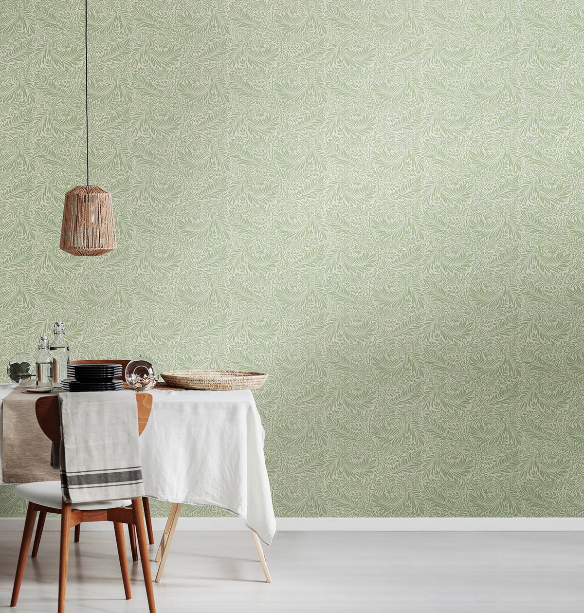 Leaf Vine Wallpaper - Sage