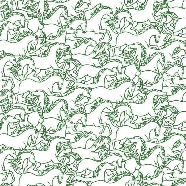 Sample – Horses Stampede Florence Broadhurst Wallpaper - Ferntree