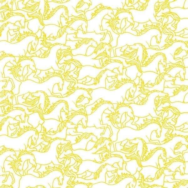 Horses Stampede Florence Broadhurst Wallpaper - Wattle