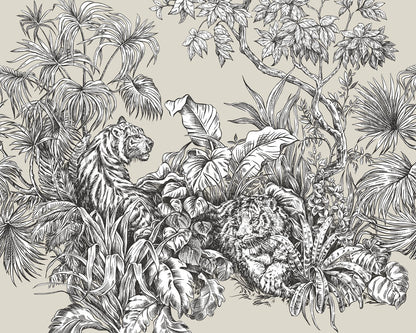Roar Jungle - Hybrid Mural - Linen