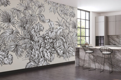 Roar Jungle - Hybrid Mural - Linen