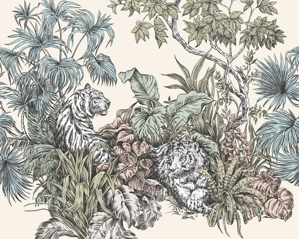 Roar Jungle - Hybrid Mural - Blush