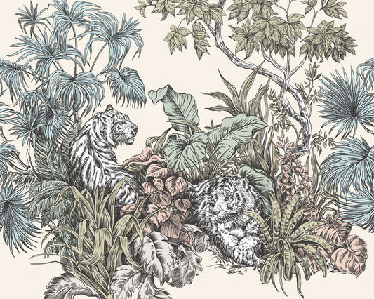 Roar Jungle - Hybrid Mural - Blush