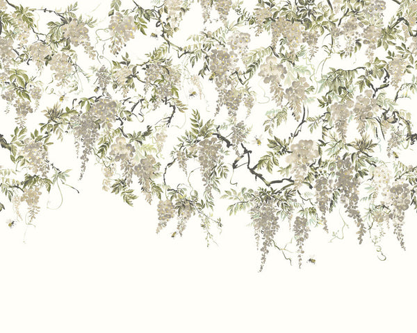 Sample - Trailing Wisteria - Hybrid Mural  - Linen