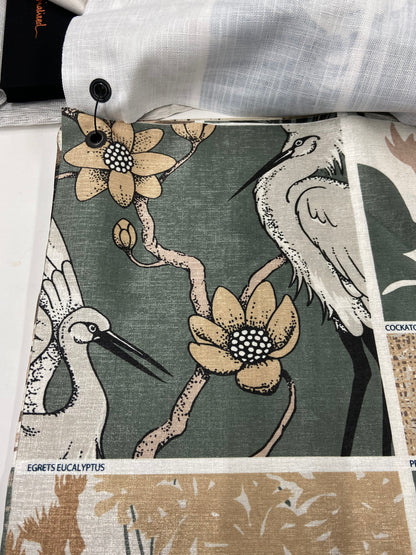 Egrets Florence Broadhurst Fabric - 12 Colours