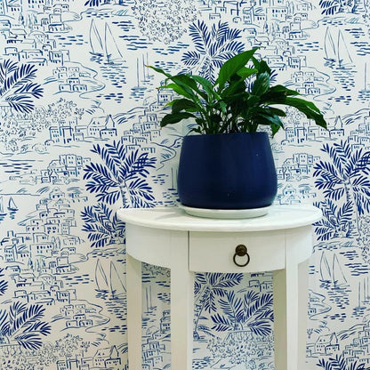 Homeport Novelty Wallpaper (Indent) - Ralph Lauren - Marine