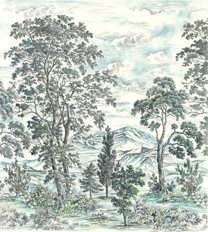 Highland Trees - Custom Sized Mural Wallpaper (per m2)