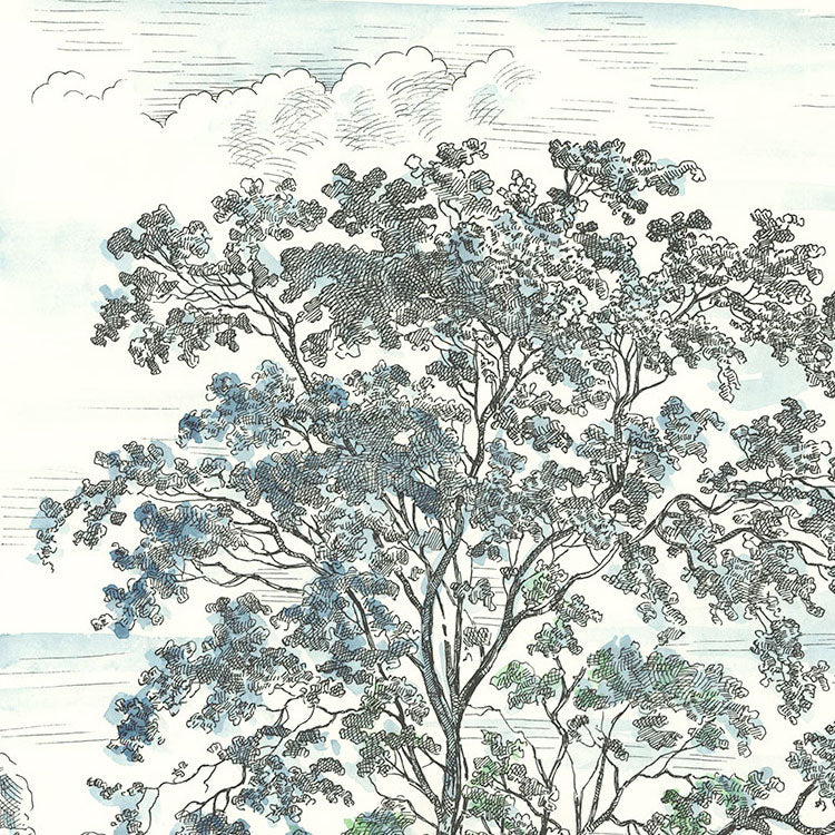 Highland Trees - Mural Wallpaper (per m2)