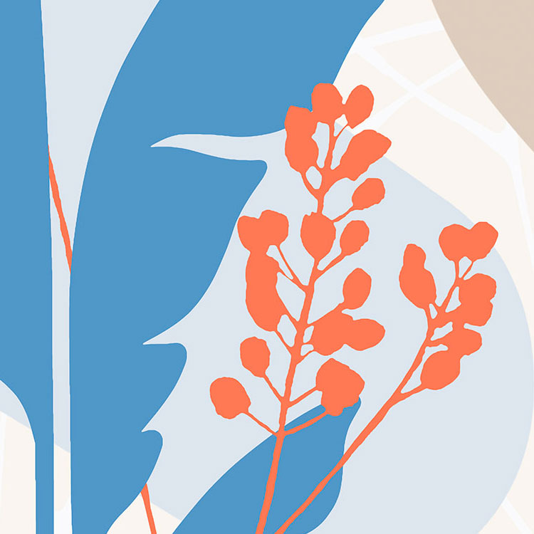 Tropical Shapes - Custom Sized Mural Wallpaper (per m2)