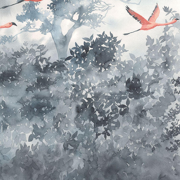 Flamingos in the Sky - Custom Sized Wallpaper Mural (per m2)