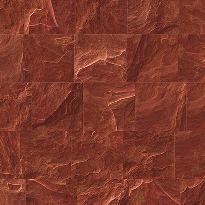 Red Slate Tiles - Custom Sized Mural Wallpaper (per m2)