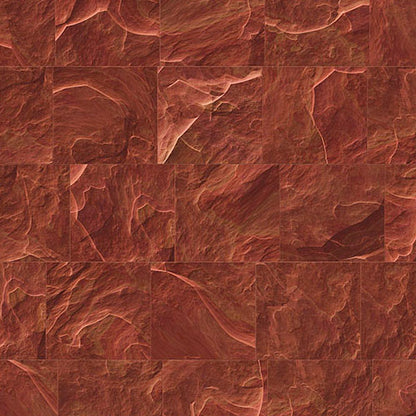 Red Slate Tiles - Custom Sized Mural Wallpaper (per m2)