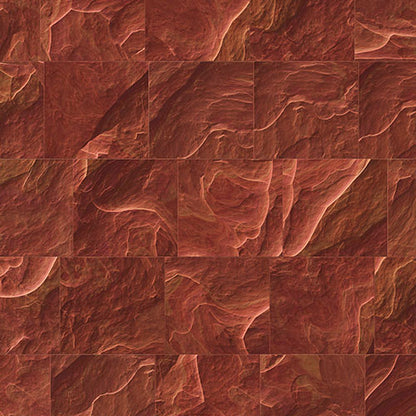 Red Slate Tiles - Custom Sized Mural Wallpaper (per m2)