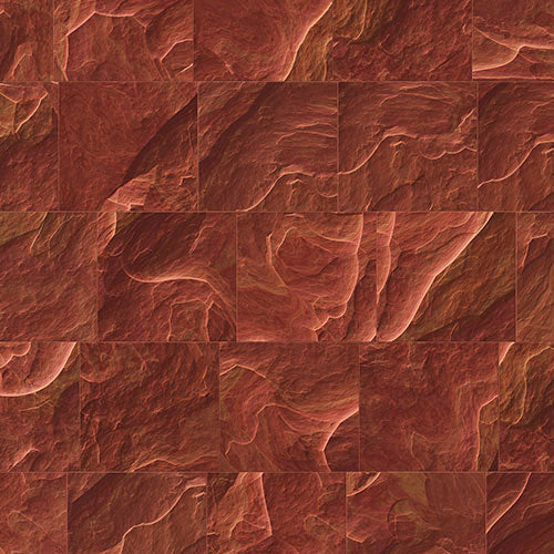 Red Slate Tiles - Custom Sized Mural Wallpaper (per m2)