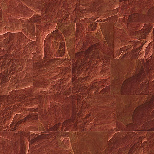 Red Slate Tiles - Custom Sized Mural Wallpaper (per m2)