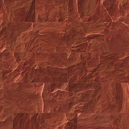 Red Slate Tiles - Custom Sized Mural Wallpaper (per m2)