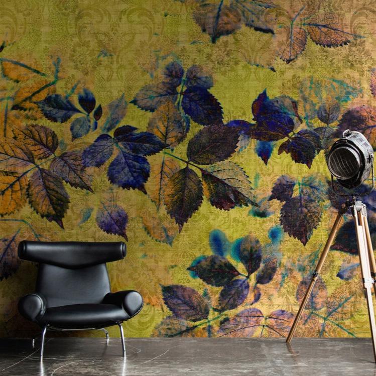 Indian Summer - Custom Sized Wallpaper Mural (per m2) - Yellow