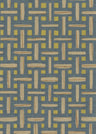 Basket Weave Grass cloth Wallpaper - Ink Grey on Gold