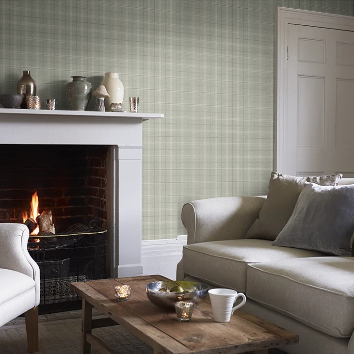 Islay Wallpaper by Mulberry Home - Aqua