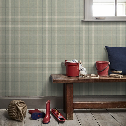 Islay Wallpaper by Mulberry Home - Aqua