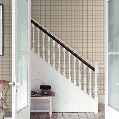Islay Wallpaper by Mulberry Home - Blue/Red