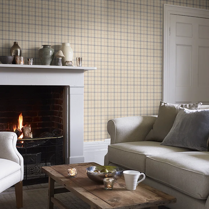 Islay Wallpaper by Mulberry Home - Blue/Red