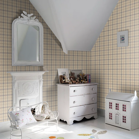 Islay Wallpaper by Mulberry Home - Blue/Red