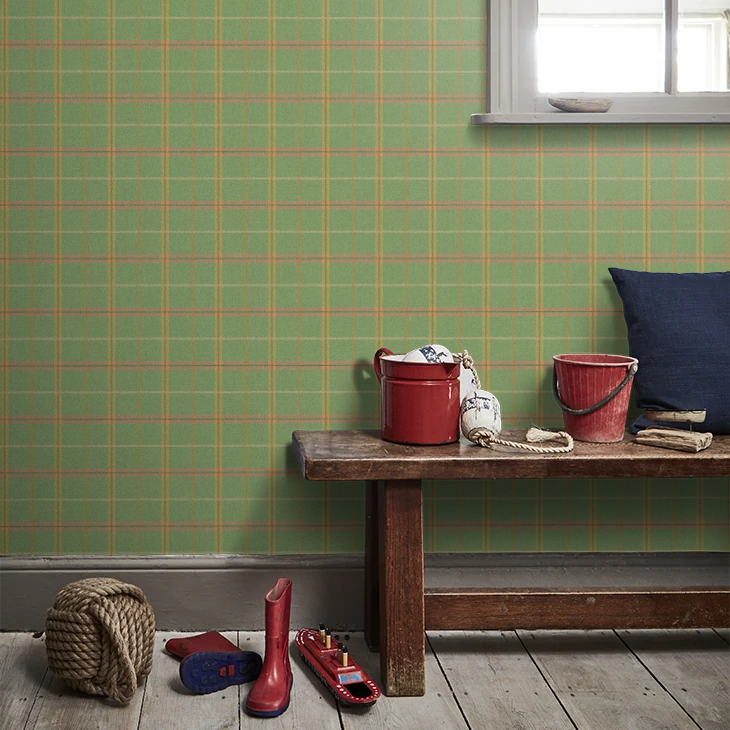 Islay Wallpaper by Mulberry Home - Emerald