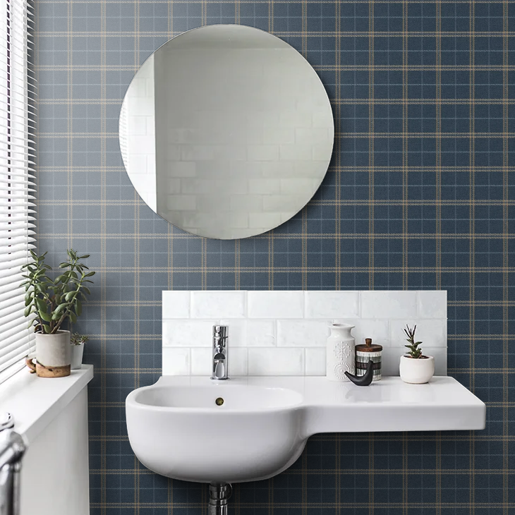 Islay Wallpaper by Mulberry Home - Indigo
