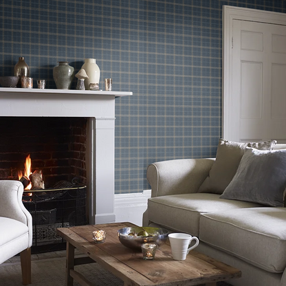 Islay Wallpaper by Mulberry Home - Indigo