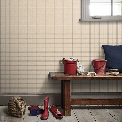 Islay Wallpaper by Mulberry Home - Soft Blue