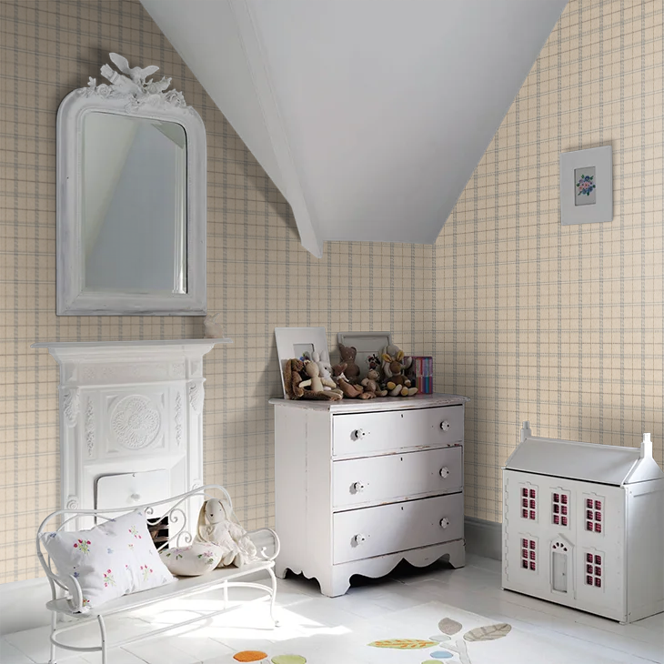 Islay Wallpaper by Mulberry Home - Soft Blue