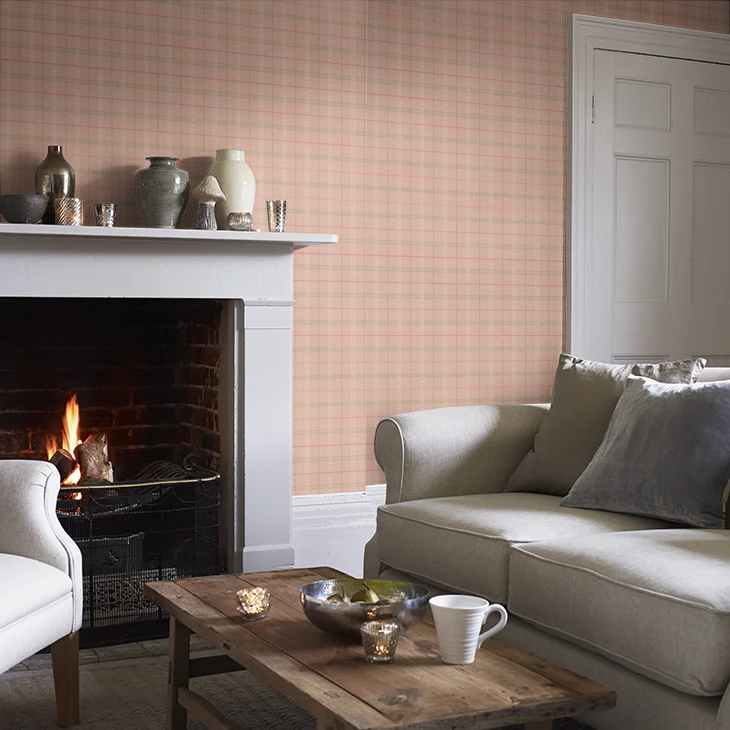 Islay Wallpaper by Mulberry Home - Tea Rose
