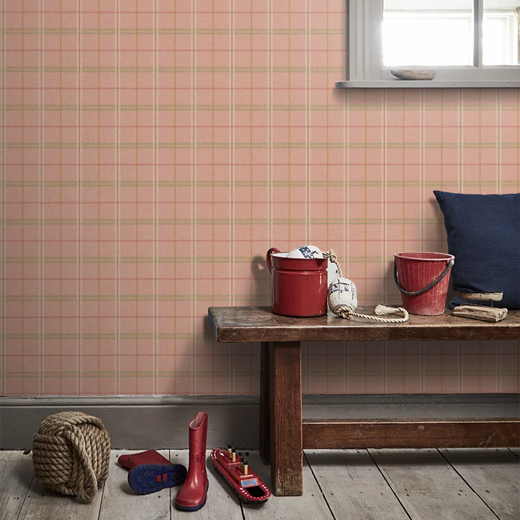 Islay Wallpaper by Mulberry Home - Tea Rose