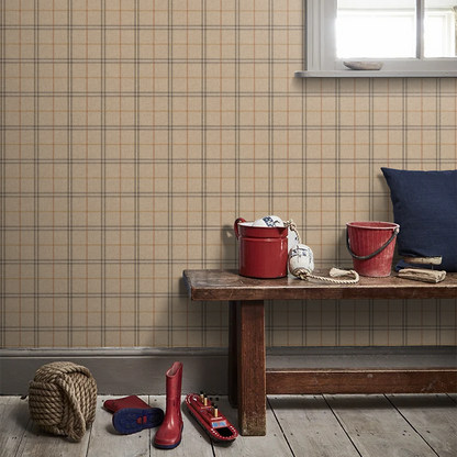 Islay Wallpaper by Mulberry Home - Woodsmoke