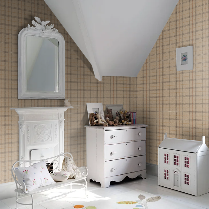 Islay Wallpaper by Mulberry Home - Woodsmoke