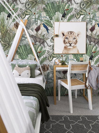 Jungle Wallpaper Mural - Jimmy Cricket
