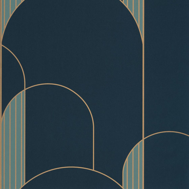 Sample - High Walls Wallpaper - Blue