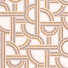 Impass Art Deco Wallpaper - Blush/Gold