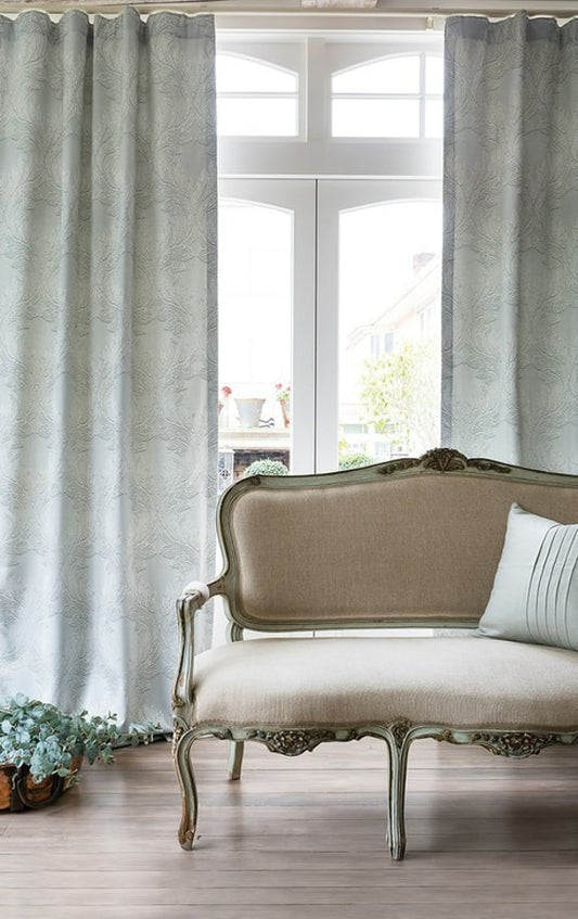 Provence Damask Curtain Fabric - Discontinuing