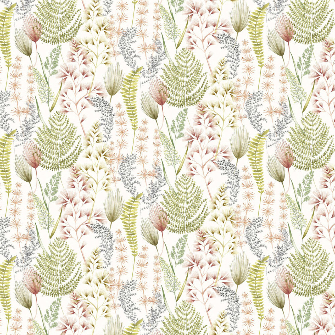 Summer Ferns Wallpaper - Terracotta