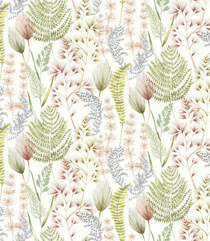 Summer Ferns Wallpaper - Terracotta