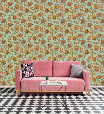 Jakob Jacobean - Customisable Wallpaper - Green and Orange