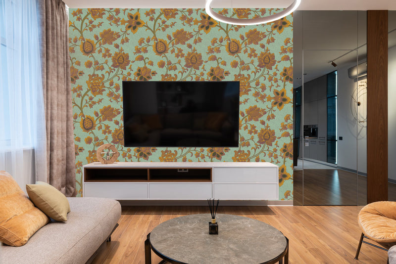 Jakob Jacobean - Customisable Wallpaper - Green and Orange