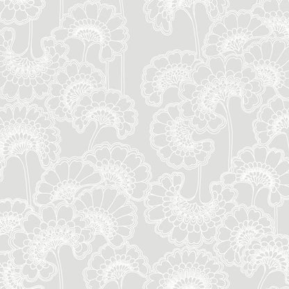Japanese Floral Wallpaper - Florence Broadhurst - Brume