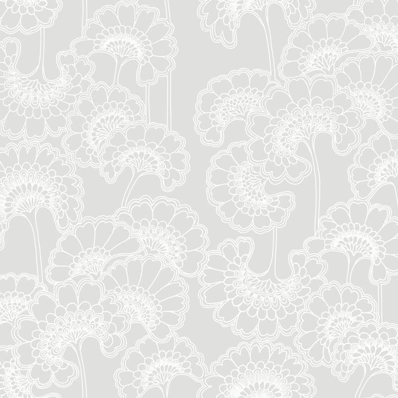 Sample – Japanese Floral Wallpaper - Florence Broadhurst - Brume