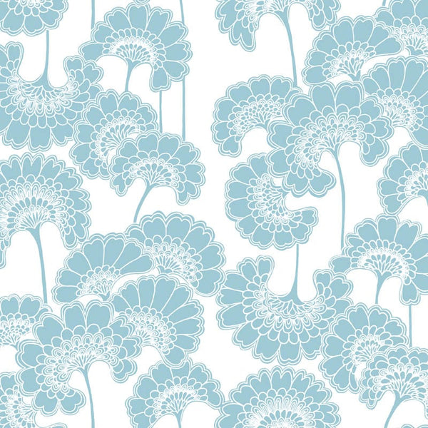 Sample – Japanese Floral Wallpaper - Florence Broadhurst - Dolphin