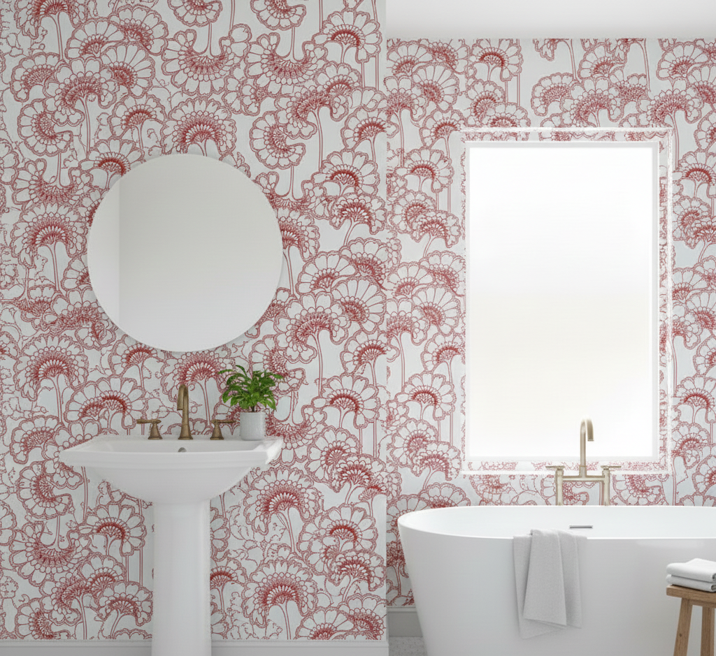 Japanese Floral Wallpaper - Florence Broadhurst - Tanami