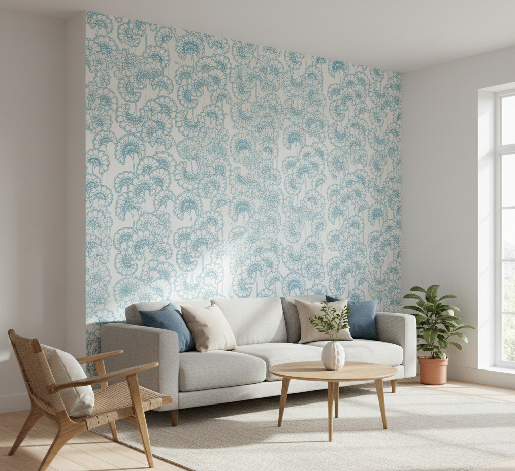 Japanese Floral Wallpaper - Florence Broadhurst - Waterfall