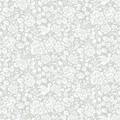 Jenny - Nightingale Wallpaper - Grey